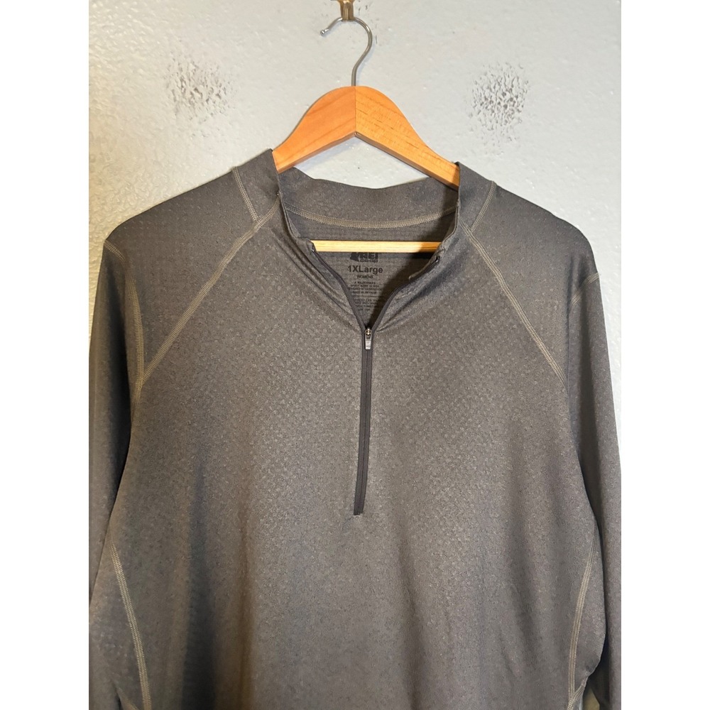 REI Womens Gray Long Sleeve Quarter Zip Pullover Size 1X Outdoor Athletic Hiking - Picture 4 of 10